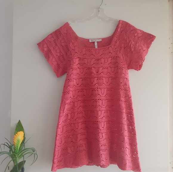Nanette Lepore Prim Coral Crochet Dress - Picture 12 of 12